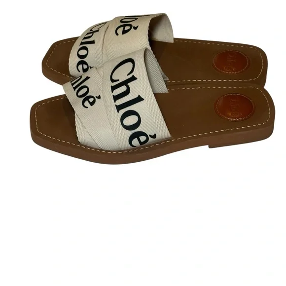 Chloe Woody logo slide Sandals size euro 37 (7) - Picture 5 of 9